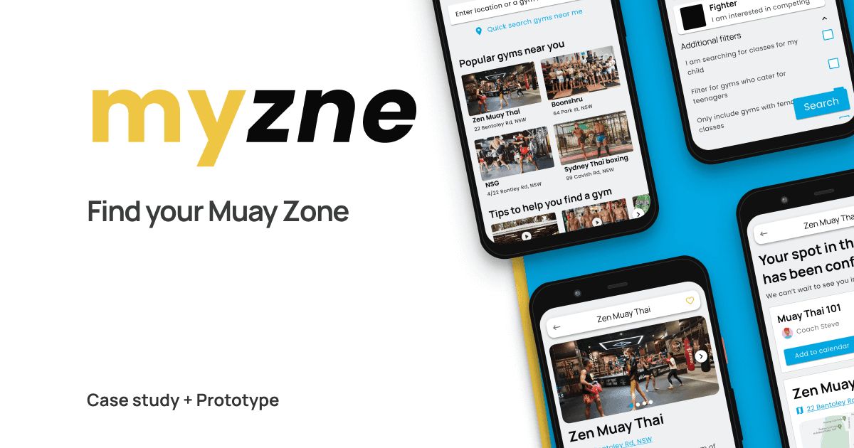 myzne Muay Thai gym search project